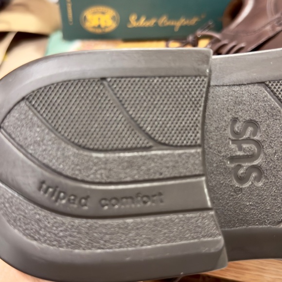 SAS Men's Brown Leather Shoes size 8 brand new with box - Picture 10 of 11
